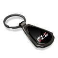 Ipick Image Black Dome Gunmetal Metal Teardrop Logo Key Chain Official Licensed For Chevrolet Camaro Zl1-1le