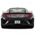 Acura Nsx Logo In 3d On Mirror Chrome Metal License Plate Frame