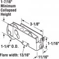 Prime-line D 1552 1-1 4 In Steel Ball Bearing C-tab Sliding Door Tandem Roller Assembly For Pacific Doors Single Pack