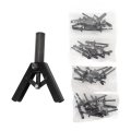 Rivet Tool Set Ergonomic Manual Hand Riveter With 40 Plastic Rivets For Car Door Panels And Hardtoreach Areas