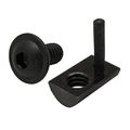 80 20 Inc 3322 15 Series Bolt Assembly 1 4-20 X 5 Flanged Button Head Socket Cap Screw Fbhscs With Roll-in T-nut Black Zinc 