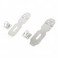 Cabinet Door Padlock 4 Long Stainless Steel Hasp Staple Set 2 Piece 