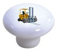 Set Of 2 Forklift Ceramic Cabinet Drawer Knobs 
