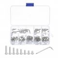 Uxcell M2 Torx Security Screws Kit M2x4 5 6 8 10 12 14 16mm 160pcs 304 Stainless Steel Pan Head Tamper Proof Screw W T6 Wrench