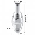X Autohaux Car Fuel Line Fitting 6an Male Flare Bulkhead To 5 16 Hose Barb Tank Adapters Aluminum Alloy Silver Tone