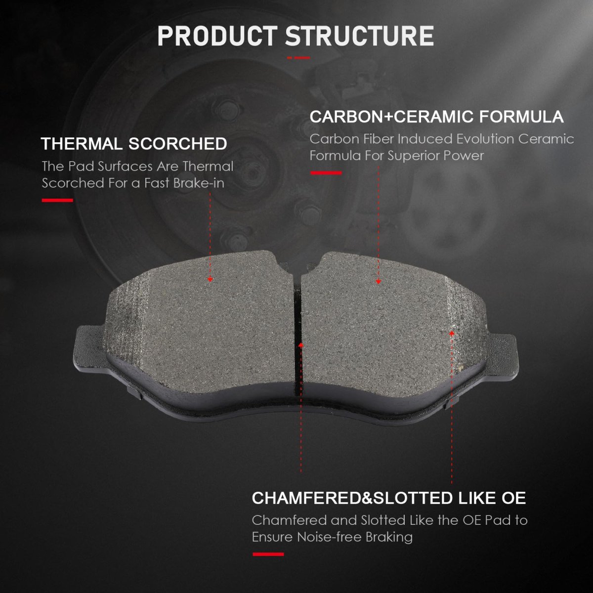 D1316 Front Disc Brake Pad Set With Hardware For Mercedes Benz Sprinter 2500 Metris Dodge And Freightliner Volkswagen Crafter