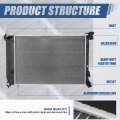 Auto Dynasty Radiator For 2015-2019 Sonata 2 4l Dpi 13457 Factory Style 1-row Cooling Aluminum Core