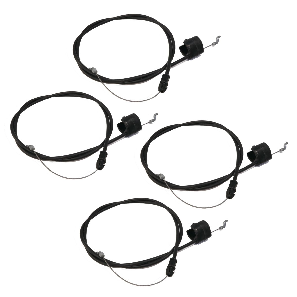 Engine Control Cable 4 Pack For Husqvarna 7021 Cmb Lawn Mower 2001 To 2004 52 In Length And 45 3 8 Conduit With Z Bend Ends