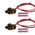 2pcs Front Fog Lights Connector For Ram 3500 2011-2018 Pigtail Plug Wiring Harness 55372734aa