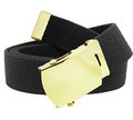 Build A Belt Classic Gold Slider 1 25 Wide Buckle With Canvas Web Mens X-large Black 