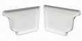5 Inch White K-style Aluminum Rain Gutter End Caps Sold As Pair 1 Left And Right 
