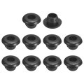 58 Pcs Rubber Grommets 6mm Id 8mm Drill Hole Double Sided Hollow Firewall Plugs Round Electrical Wiring Gasket Black 