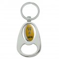 Graphics More Florida International Panthers Logo Keychain Chrome Metal Spinning Oval Bottle Opener