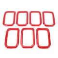 Front Grille Guard Trim Inserts Frame Kit For Renegade 2022-2024 7pcs Red Abs Grill Cover With And Decorative Function