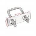 Uxcell Square U-bolts 2pcs 1 25mm Inner Width 50mm Length M6 304 Stainless Steel U Bolt With Nuts Frame For Boat Trailer