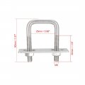 Uxcell Square U-bolts 2pcs 1 25mm Inner Width 50mm Length M6 304 Stainless Steel U Bolt With Nuts Frame For Boat Trailer