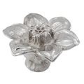 Vicenza Designs K1197 Carlotta Hibiscus Knob Large Polished Silver 