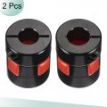 Uxcell Shaft Coupling 8mm To 9mm Bore L25xd20 Aluminum Alloy Flexible Coupler Joint For Servo Stepped Motor Pack Of 2