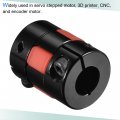 Uxcell Shaft Coupling 8mm To 9mm Bore L25xd20 Aluminum Alloy Flexible Coupler Joint For Servo Stepped Motor Pack Of 2