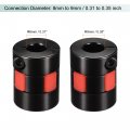 Uxcell Shaft Coupling 8mm To 9mm Bore L25xd20 Aluminum Alloy Flexible Coupler Joint For Servo Stepped Motor Pack Of 2