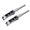 2pcs Square Hole Drill Bit 25mm 1 High Carbon Steel Hollow Mortiser Auger For Woodworking Carpentry Mortise Tenon Machine 
