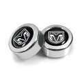 Ram Logo In Black Dome On Chrome Two Abs Plastic License Plate Frame Screw Cover Set Official Licensed 