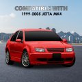Black Mean Look Upper Headlight Cover Eyelids For 1999 2005 Vw Jetta Mk4 1 Pair Unpainted Abs Plastic Exterior Accessories