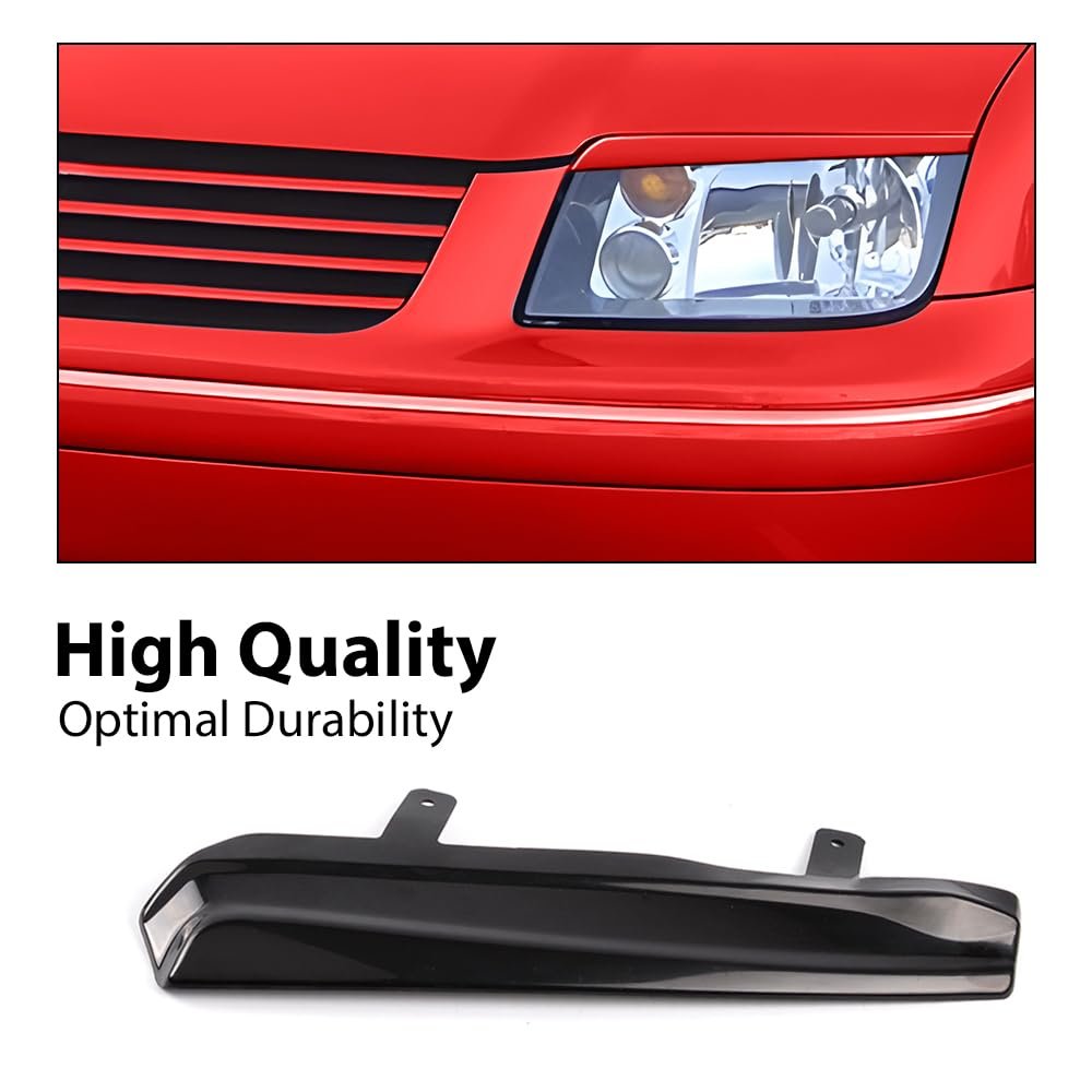 Black Mean Look Upper Headlight Cover Eyelids For 1999 2005 Vw Jetta Mk4 1 Pair Unpainted Abs Plastic Exterior Accessories