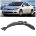 Hecasa Inner Fender Liner For 2006-2011 Honda Civic Coupe 2-door Replacement 74151svaa00 Ho1250106 Front Splash Shield Guard 