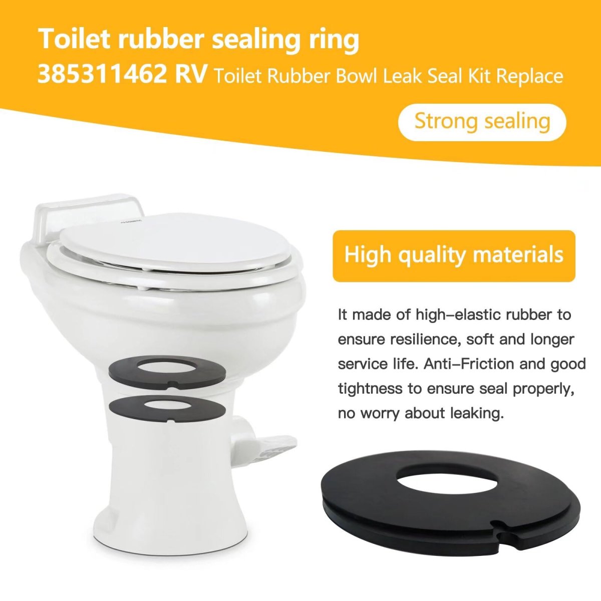 385316140 385311462 Rv Toilet Flush Seal Replacement Kit Rubber Ball Bowl Gasket For Do-metic Se-aland Man-sfield Vacu-flush