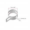 Uxcell Spring Band Type Clamp 21mm Inner Dia Fit 22-23 5mm Od Hose Fuel Line Silicone Tube Clips Silver Manganese Steel 5pcs