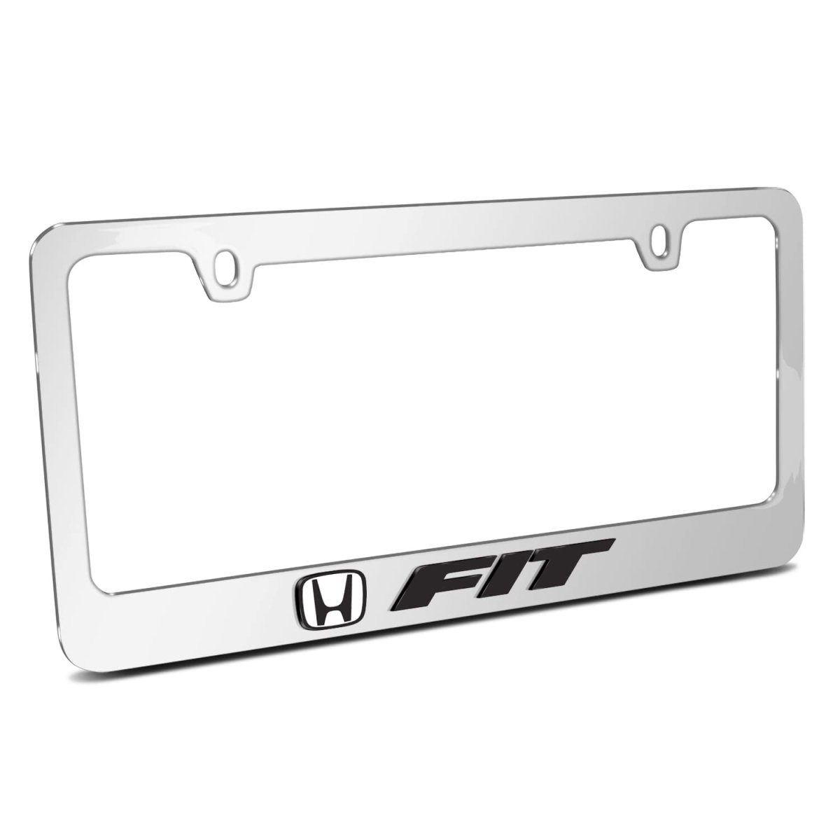 Honda Fit 3d Mirror Chrome Metal License Plate Frame Official Licensed Universal For Car Suv Truck 12 In X 6 With Screw Cover