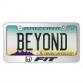 Honda Fit 3d Mirror Chrome Metal License Plate Frame Official Licensed Universal For Car Suv Truck 12 In X 6 With Screw Cover