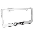 Honda Fit In 3d On Mirror Chrome Metal License Plate Frame Official Licensed 
