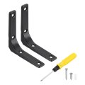 2pcs Floating Shelf Brackets 4 X Inch L-shape Wall Bracket Supports With Screws For Wood Shelves Cabinets Countertop Support 