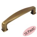 Cosmas 4390bab Brushed Antique Brass Modern Cabinet Hardware Handle Pull 3-1 2 Inch 89mm Hole Centers 10 Pack 
