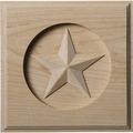 Ekena Millwork Ros05x05aurw Austin Star Rosette 5-inch X 3 4-inch Rubberwood 