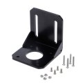 42mm Nema17 Stepper Motor Mounting Bracket Alloy Steel L Shape Fixed Seat Holder With Screws Black Powder Coated Finish 