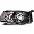 Ocpty Compatible For Dodge Ram 1500 2002-2005 For 2500 2003-2005 3500 Headlight Headlamps Black Housing Clear Reflector