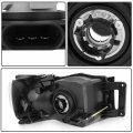 Ocpty Compatible For Dodge Ram 1500 2002-2005 For 2500 2003-2005 3500 Headlight Headlamps Black Housing Clear Reflector