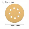 Uxcell 5 8 Hole Hook And Loop Sanding Discs 120 Grit Aluminum Oxide Sandpaper For Random Orbit Sander Wood Metal Wet Dry