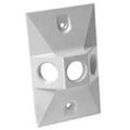 Raco 5189-1 3-1 2 White Rectangular Cluster Cover 