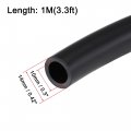Uxcell Lubricating Oil Hose 10mm Id 14mm Od 3 3ft Rubber Water Black 2 Clamps