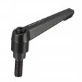 M10 X 25mm Handle Adjustable Clamping Lever Thread Push Button Ratchet Male Threaded Stud Knobs Rotating Screw Handles Bolts 