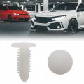Uxcell 30pcs White Plastic Rivets Splash Guard Fastener Push Type Clips 7 5 X 6 5mm