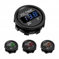 Round Led Digital Display Voltmeter For Cars 12v Universal Panel Car Automotive Motorcycle Waterproof Blue