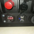Round Led Digital Display Voltmeter For Cars 12v Universal Panel Car Automotive Motorcycle Waterproof Blue