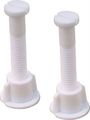 Proplus 202016 Toilet Seat Bolts Plastic White 7 16 X 2-1 4 Display Bag 