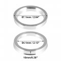 X Autohaux 2pcs Od 67 1mm To Id 54 Aluminium Alloy Car Hub Centric Rings Wheel Bore Center Spacer