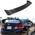 Aintier 1 Set Abs Spoiler Wing Compatible For 2012-2015 Honda Civic Sedan Matte Black Rear Trunk Tail